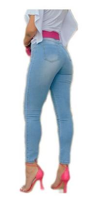 Imagem de Calça Jeans Fem Muito Elastano Moda Alto Verão Cintura Alta
