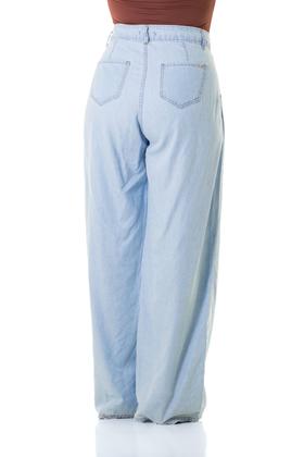 Imagem de Calça Jeans Feminina Arauto Leve Pantalona