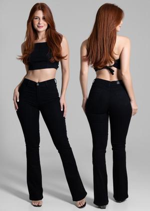 Imagem de Calça Jeans feminina Basica  Flare Boca de sino Sawary