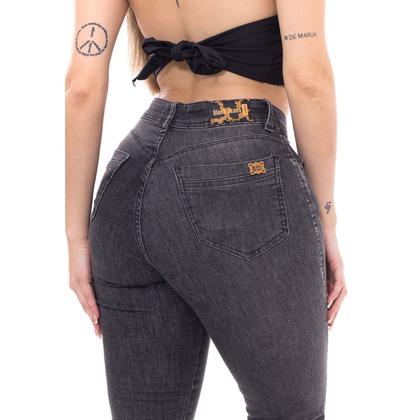 Imagem de Calça jeans Feminina Boot cut Flare Básica Lavagem Oversize