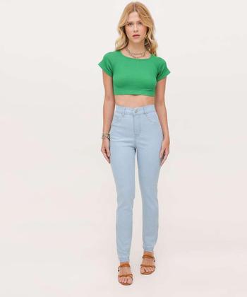 Imagem de Calça Jeans Feminina Cigarrete Barra Desfiada-75088