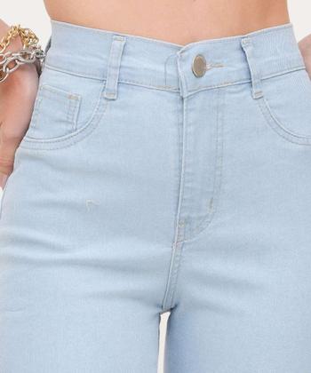 Imagem de Calça Jeans Feminina Cigarrete Barra Desfiada-75088