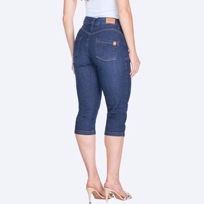 Imagem de Calça Jeans Feminina HNO Capri Skinny Elastano Azul