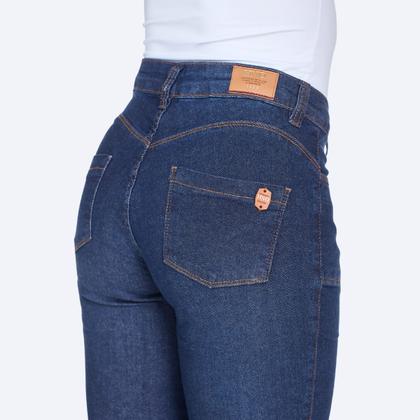 Imagem de Calça Jeans Feminina HNO Capri Skinny Elastano Azul