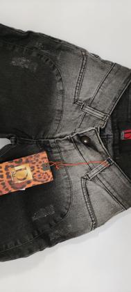 Imagem de Calça jeans feminina lemier black 36 ref 7170