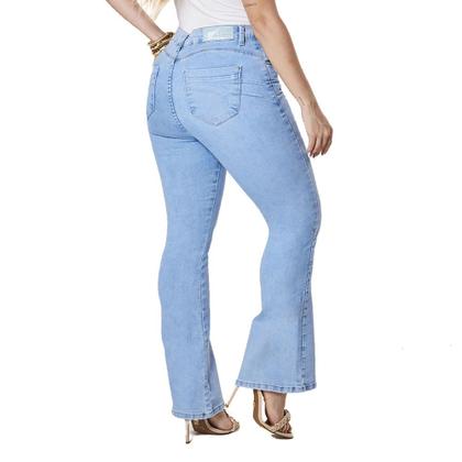 Imagem de Calça Jeans Feminina Max Denim Flare Petit Azul Claro