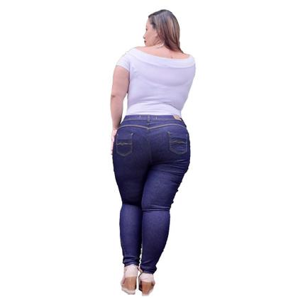 Imagem de Calça Jeans Feminina Plusize Manchadinha