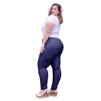 Imagem de Calça Jeans Feminina Plusize Manchadinha