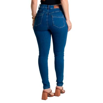 Imagem de Calça Jeans Feminina Sawary Plush Up Modelagem Ajustada Azul