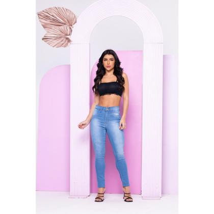 Imagem de Calça Jeans Feminina Skinny com Elastano Cintura Alta