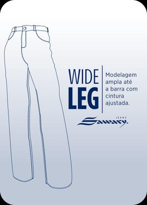 Imagem de Calça Jeans Feminina Wide Leg - 281153