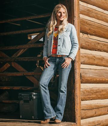 Imagem de Calça jeans feminina Wrangler Misses Retro Sadie com corte de cintura baixa