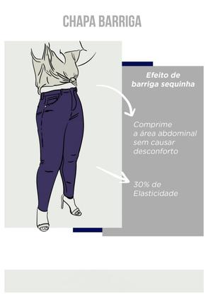 Imagem de Calça Jeans Flare Cintura Alta Chapa Barriga Para Pequenas Lunender J0169
