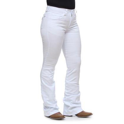 Imagem de Calça Jeans Flare Feminina Branca com Elastano Dock's 30946