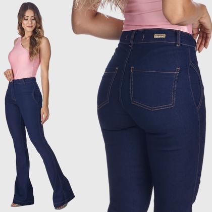 Imagem de Calça Jeans HNO Jeans Flare Classic com Elastano Azul Escuro