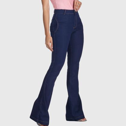 Imagem de Calça Jeans HNO Jeans Flare Classic com Elastano Azul Escuro