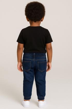 Imagem de Calça Jeans Infantil Juvenil Jogger Punho Elástico Cores