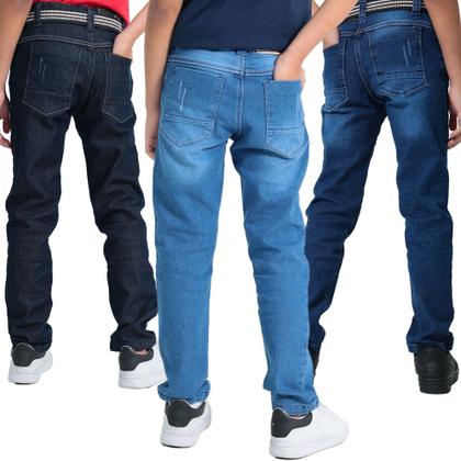 Imagem de Calça jeans infantil juvenil masculina menino tamanho 04 ao 16