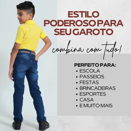 Imagem de Calça jeans infantil juvenil masculina menino tamanho 04 ao 16