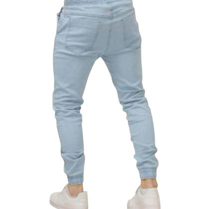 Imagem de Calça Jeans Jogger Masculina Premium com Lycra - Sarja com Punho, Conforto e Estilo