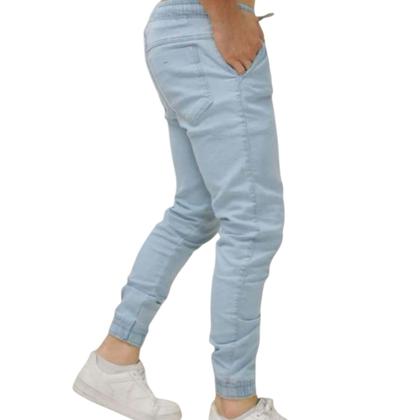 Imagem de Calça Jeans Jogger Masculina Premium com Lycra - Sarja com Punho, Conforto e Estilo