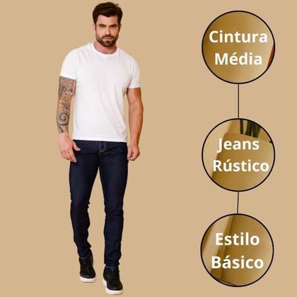 Imagem de Calça Jeans Masculina Com Estilo Tradicional Hot Rústico Amassadinho