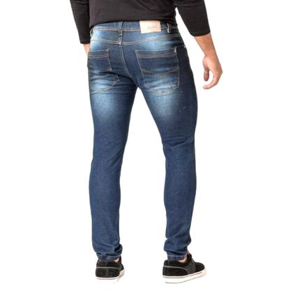Imagem de Calça Jeans Masculina Estonada Com Respingos de Tinta Super Skinny Fit Zune