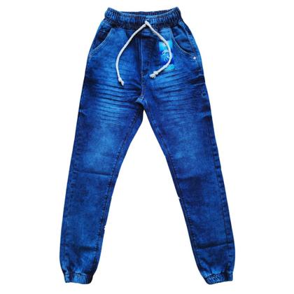 Imagem de calça jeans masculina infantil menino com elastano Tam 10 a 16 anos.