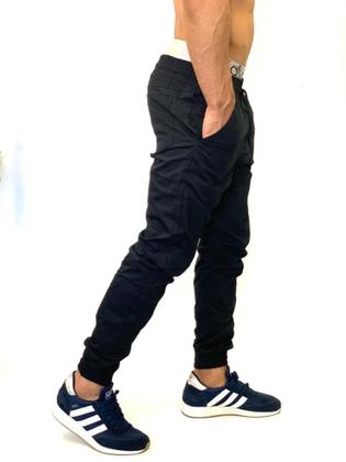 Imagem de CALÇA jeans MASCULINA JOGGER EM SARJA E JEANS SLIM ESTILO DESTROYED CALÇA COM ELASTICO