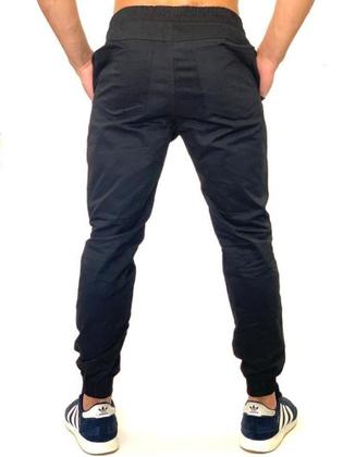 Imagem de CALÇA jeans MASCULINA JOGGER EM SARJA E JEANS SLIM ESTILO DESTROYED CALÇA COM ELASTICO
