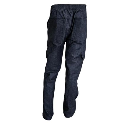 Imagem de Calça Jeans Masculina Meio Elástico Bolso Cargo