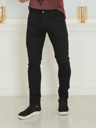 Imagem de Calça Jeans Masculina Preta Skinny Slim Original com Lycra Elastano Roupas Masculina