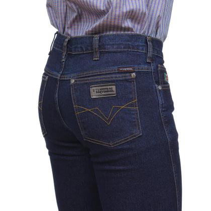 Imagem de Calça Jeans Masculina Regular com Elastano Azul Escuro Os Vaqueiros 32222