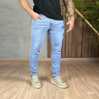 Imagem de Calça jeans masculina skynny com lycra elastano premium