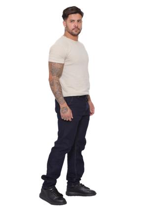 Imagem de Calça Jeans Masculina Slim Sport Fino Bolso Faca Social Malloy