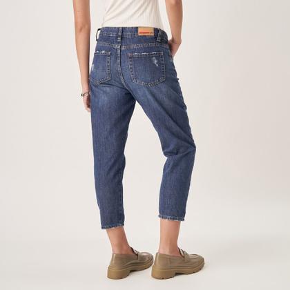 Imagem de Calça Jeans Mom Capri Cintura Alta