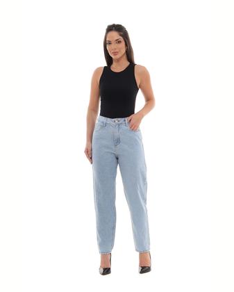 Imagem de Calça Jeans Mom Feminina Cintura Alta 101vibes 100% Algodão 00101 Clara