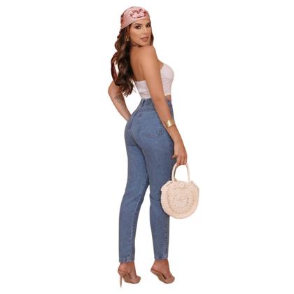 Imagem de Calça Jeans Mom Feminina cintura alta