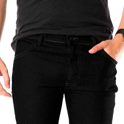 Imagem de Calça Jeans Plus Size Masculina Tradicional com Elastano Preta