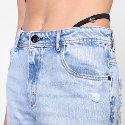 Imagem de Calça Jeans Reta Lança Perfume Easy Cintura Alta Feminina