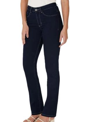 Imagem de Calça Jeans Reta Malwee 1000125706 Feminina Cintura Média Stretch T. 38/48