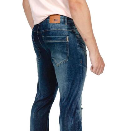 Imagem de Calça Jeans RockeSoda Masculina Skinny Destroyed Estonada