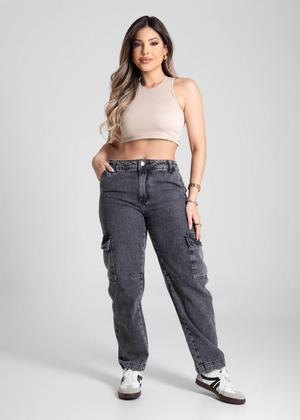 Imagem de Calça Jeans Sawary Barrel - 281254 - cinza 42