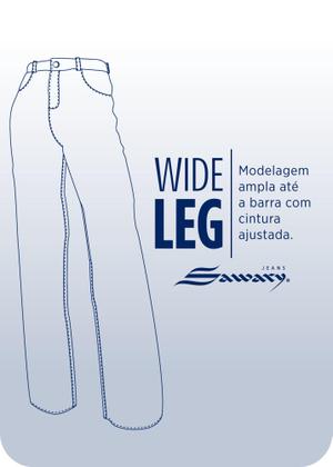 Imagem de Calça Jeans Sawary Wide Leg Cargo 280040