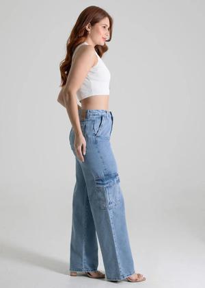 Imagem de Calça Jeans Sawary Wide Leg Cargo 280040