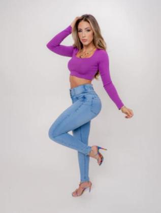 Imagem de Calça jeans skinny com bordado panicat