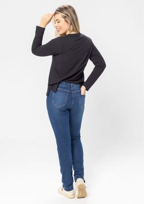 Calça Jeans Skinny Pau a Pique Básica Azul Claro Imagem de Calça Jeans Skinny Pau a Pique Básica Azul Claro