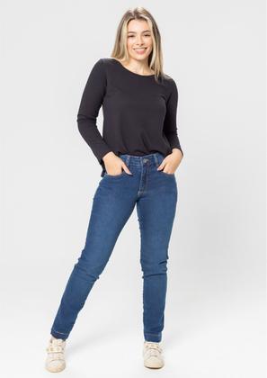 Calça Jeans Skinny Pau a Pique Básica Azul Claro Imagem de Calça Jeans Skinny Pau a Pique Básica Azul Claro