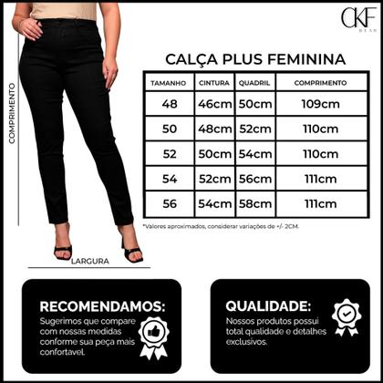 Imagem de Calça Jeans Skinny Plus Size  Feminina 