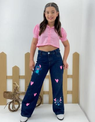 Imagem de Calça Jeans Stitch Feminina Juvenil